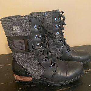 Sorel Boots Black/Grey Women’s size 8